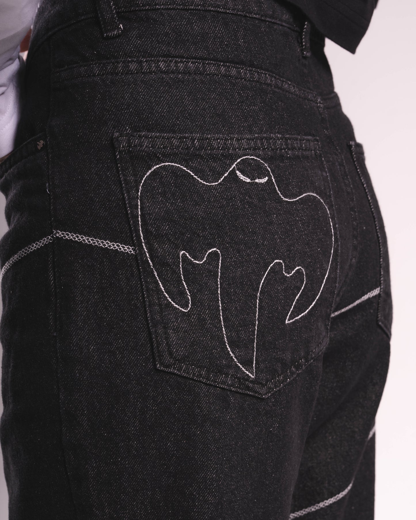 Black Phantom Geo Denim