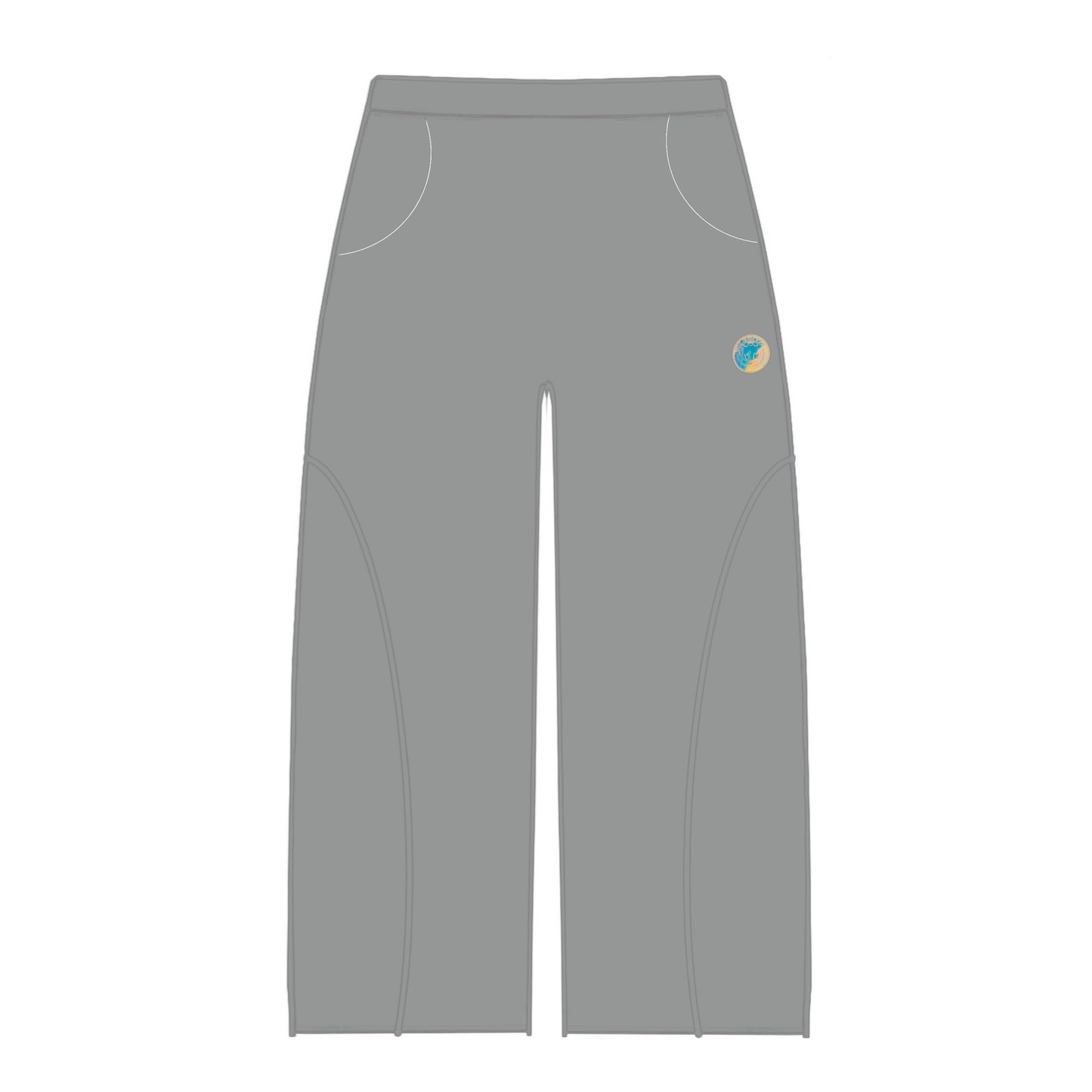 Reflective grey sweatpants