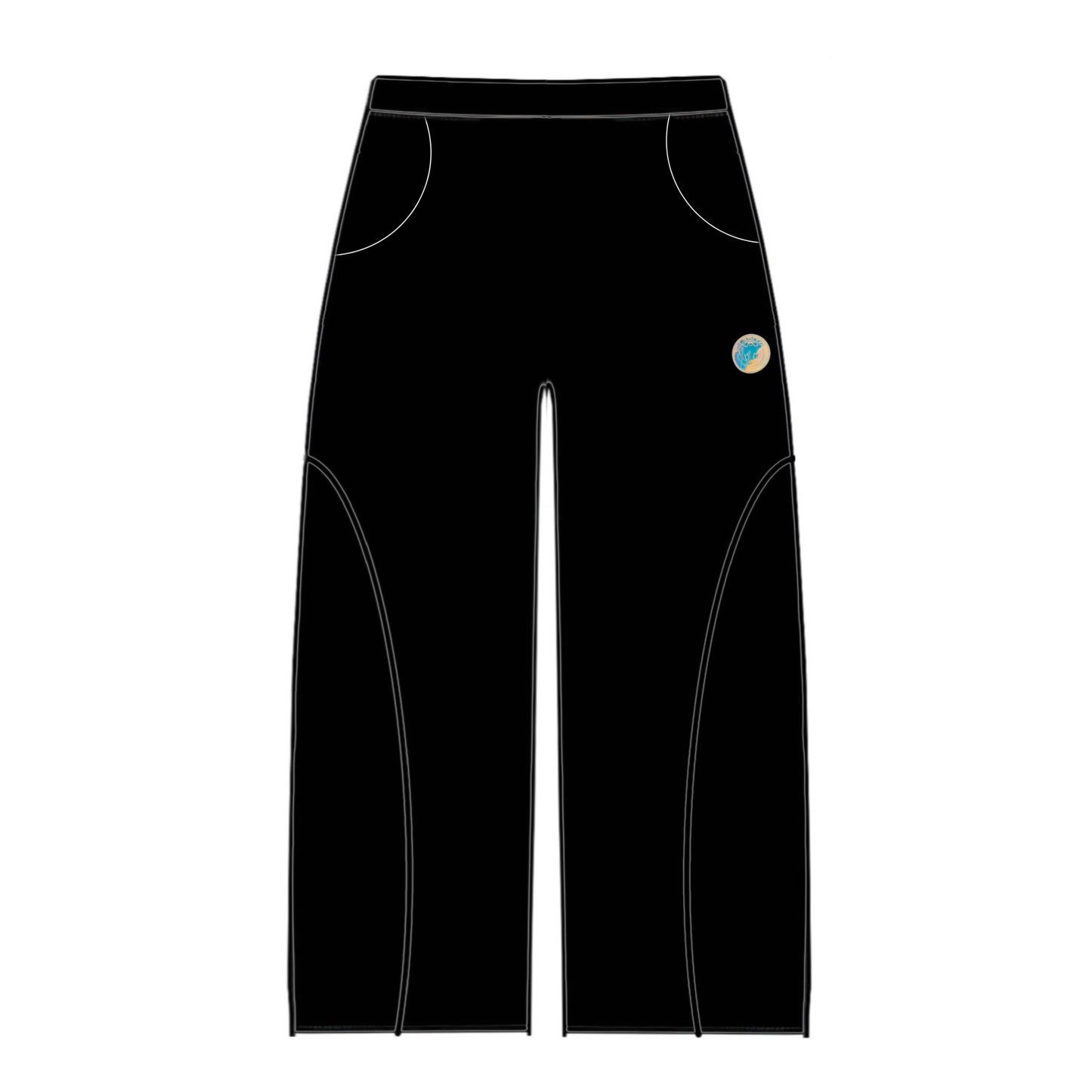 Reflective black sweatpants