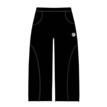 Reflective black sweatpants