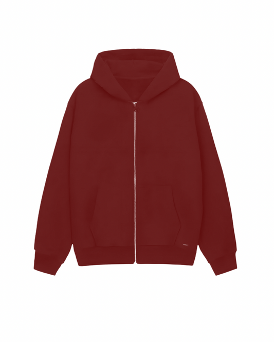 Burgundy Zip-Up