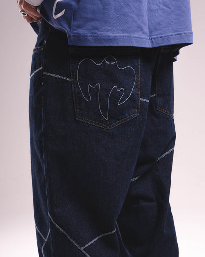 Navy Phantom Geo Denim