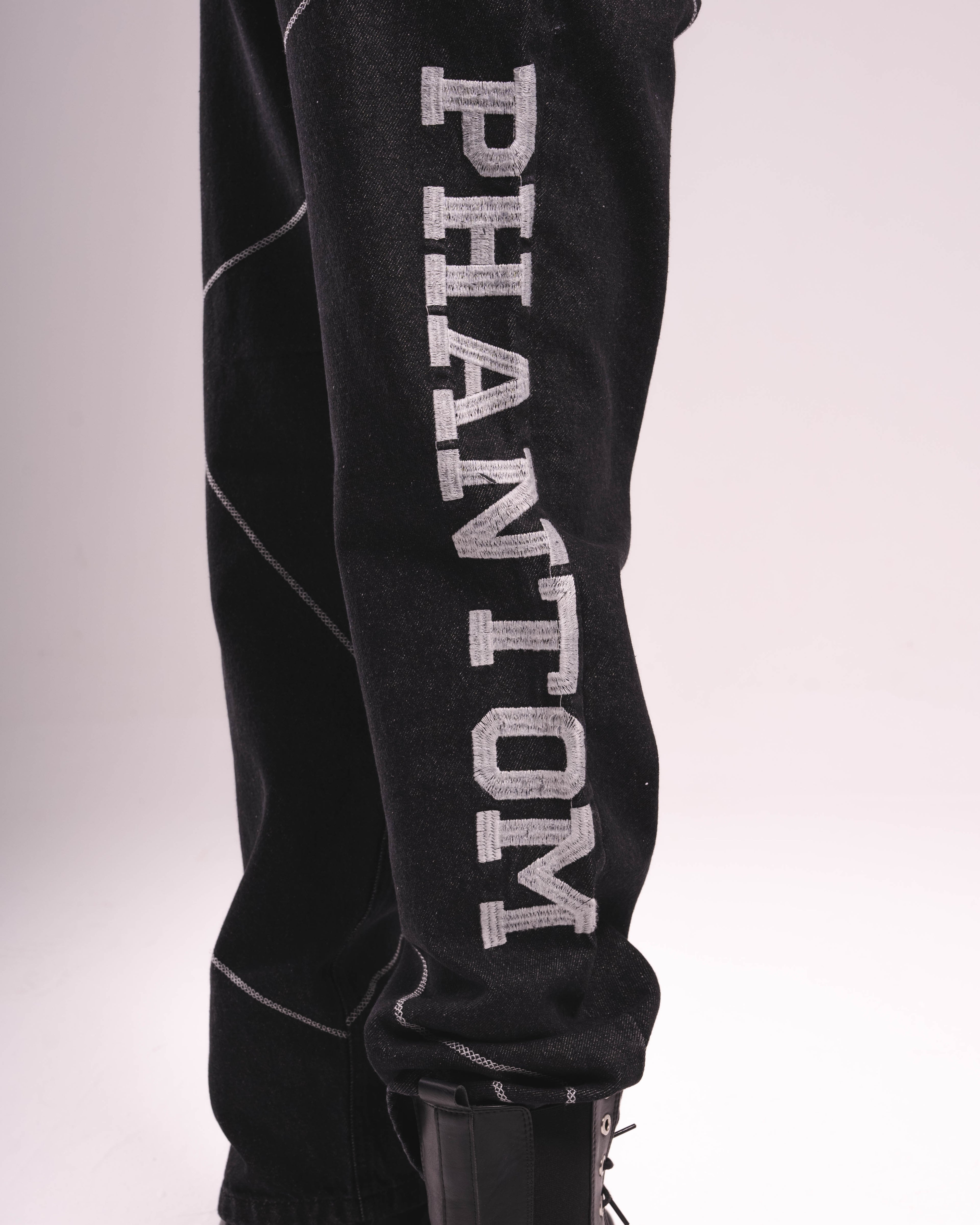 Black Phantom Geo Denim