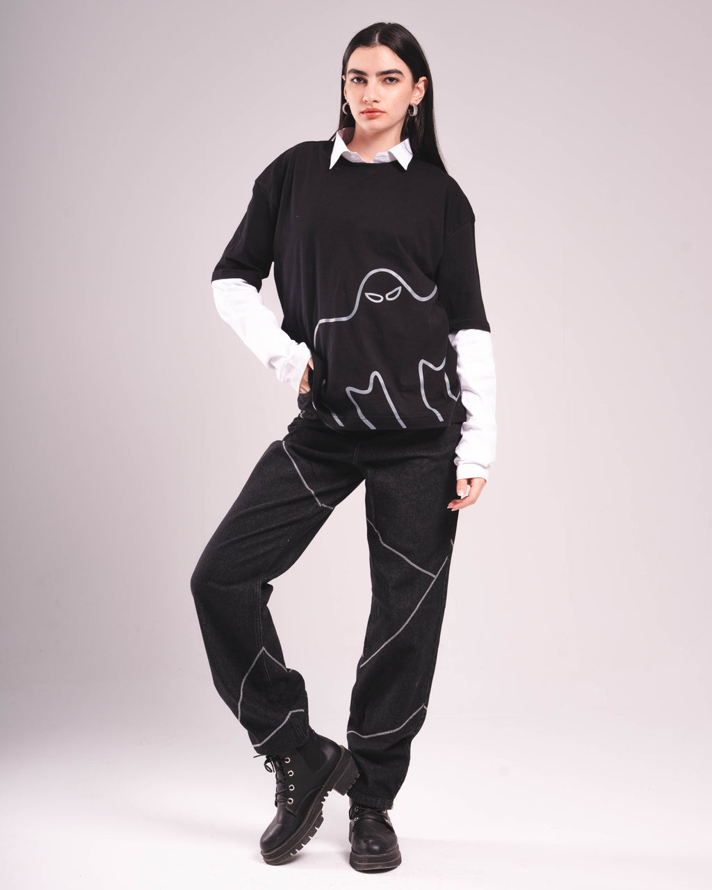 GHOST layer black tee