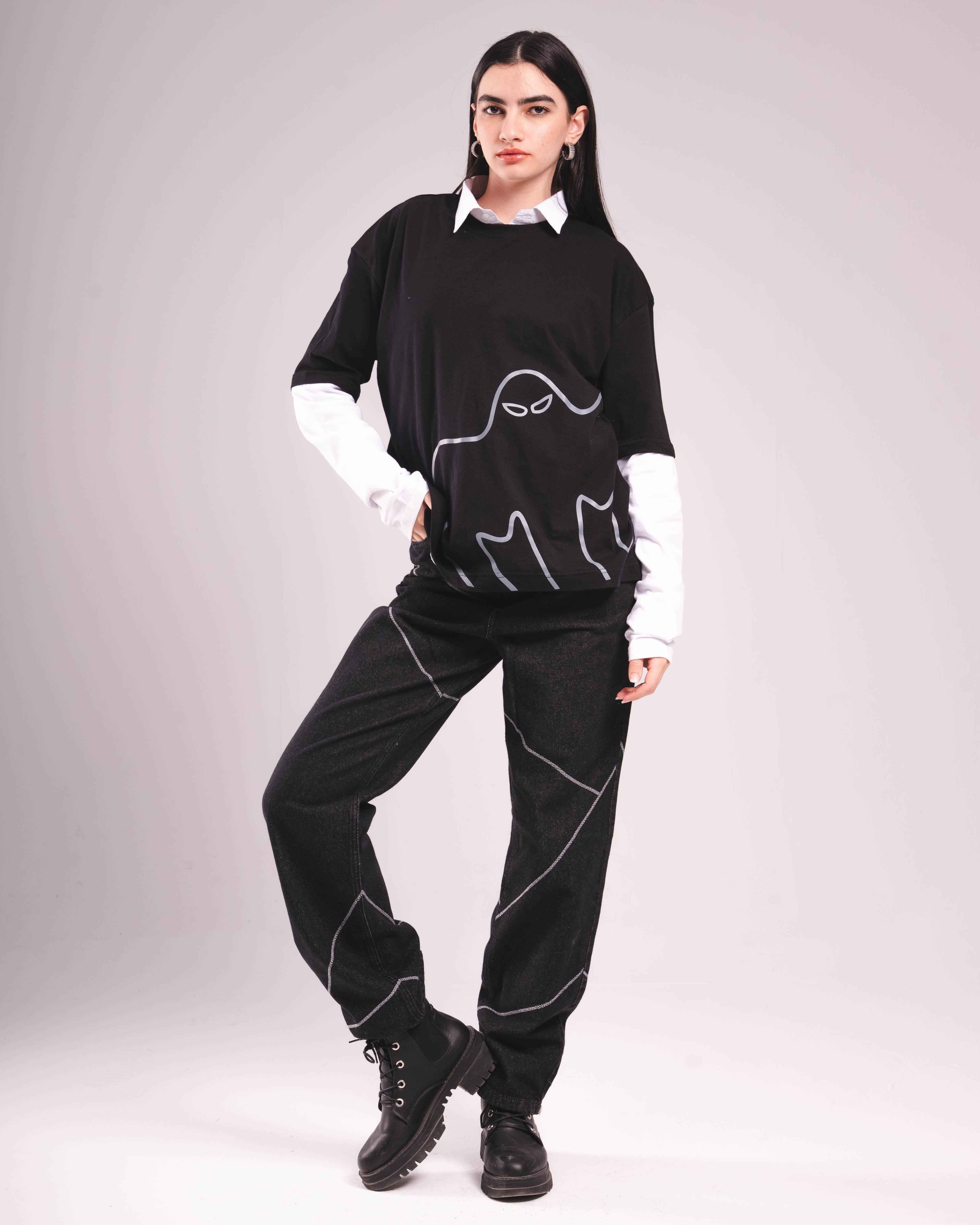 GHOST layer black tee
